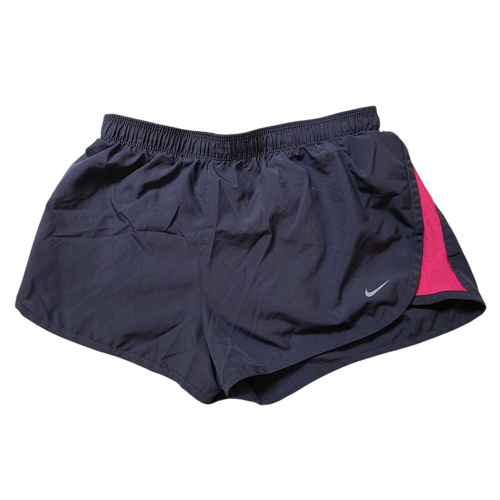 Nike Dri-Fit Tempo Running Shorts Women's Small Dark Gray Brief Lined 3" Inseam
